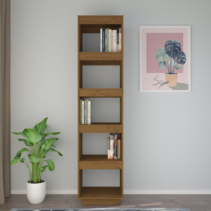 Boekenkast/kamerscherm 40x35x167 cm grenenhout honingbruin