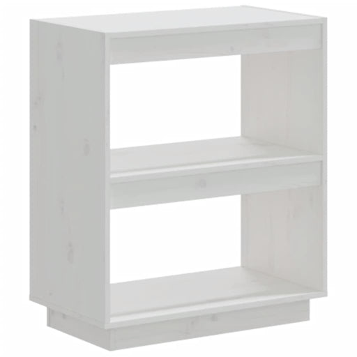 Boekenkast 60x35x71 cm massief grenenhout wit