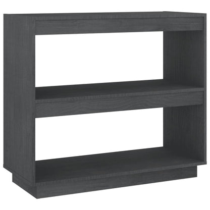 Boekenkast 80x35x71 cm massief grenenhout grijs