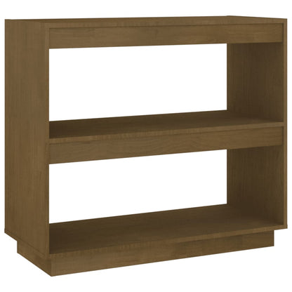 Boekenkast 80x35x71 cm massief grenenhout honingbruin