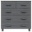 Dressoir HAMAR 79x40x80 cm massief grenenhout donkergrijs