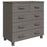 Dressoir HAMAR 79x40x80 cm massief grenenhout lichtgrijs