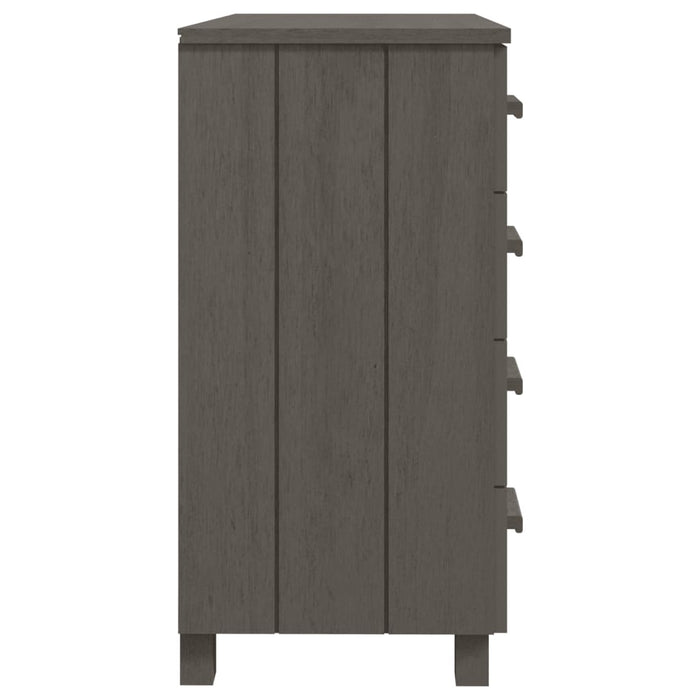 Dressoir HAMAR 79x40x80 cm massief grenenhout lichtgrijs