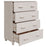 Dressoir HAMAR 90x40x103,5 cm massief grenenhout wit