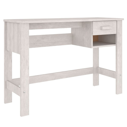 Bureau 110x40x75 cm massief grenenhout wit