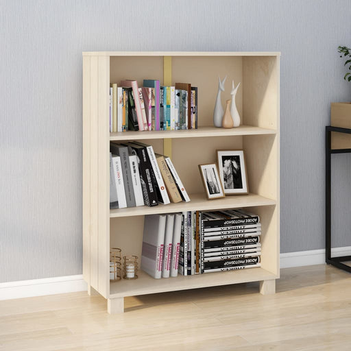 Boekenkast HAMAR 85x35x112 cm massief grenenhout honingbruin