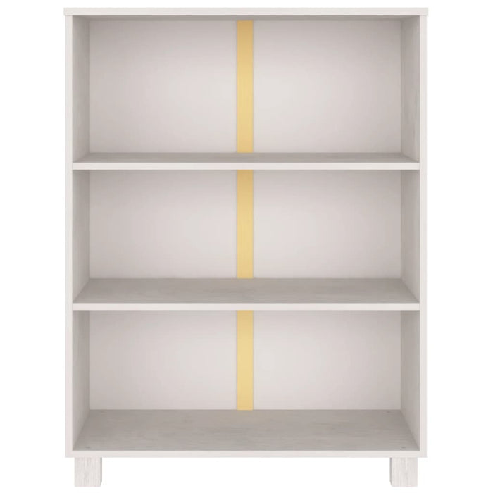 Boekenkast HAMAR 85x35x112 cm massief grenenhout wit