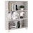 Boekenkast HAMAR 85x35x112 cm massief grenenhout wit