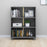 Boekenkast HAMAR 85x35x112 cm massief grenenhout donkergrijs