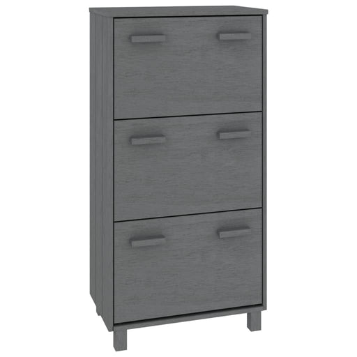 Schoenenkast HAMAR 59,5x35x117 cm grenenhout donkergrijs