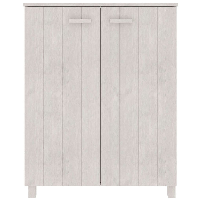 Schoenenkast HAMAR 85x40x108 cm massief grenenhout wit