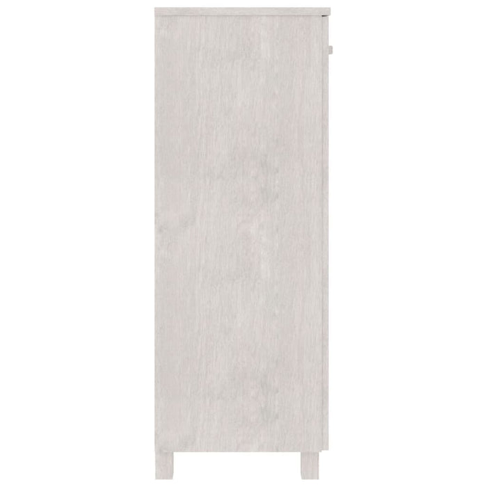 Schoenenkast HAMAR 85x40x108 cm massief grenenhout wit