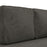 Chaise longue met kussens en bolster fluweel donkergrijs