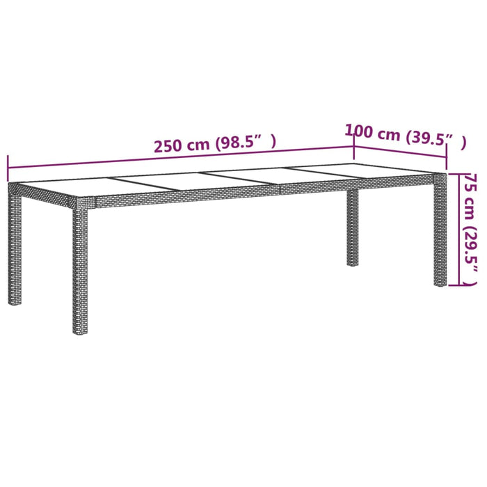 9-delige Tuinset met kussens poly rattan beige