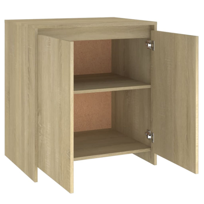 Dressoir 70x41x75 cm bewerkt hout sonoma eikenkleurig