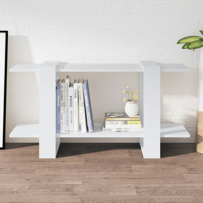 Boekenkast 100x30x51 cm bewerkt hout wit