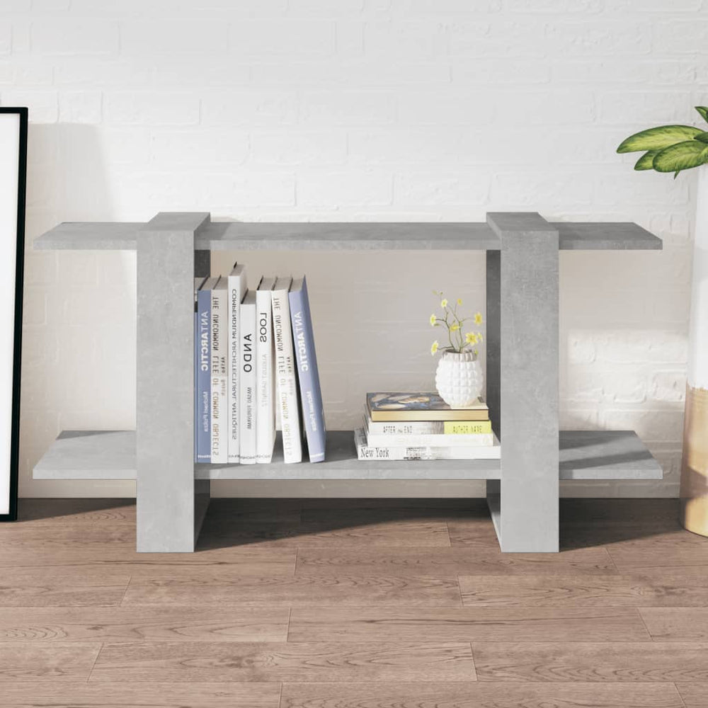 Boekenkast 100x30x51 cm bewerkt hout betongrijs