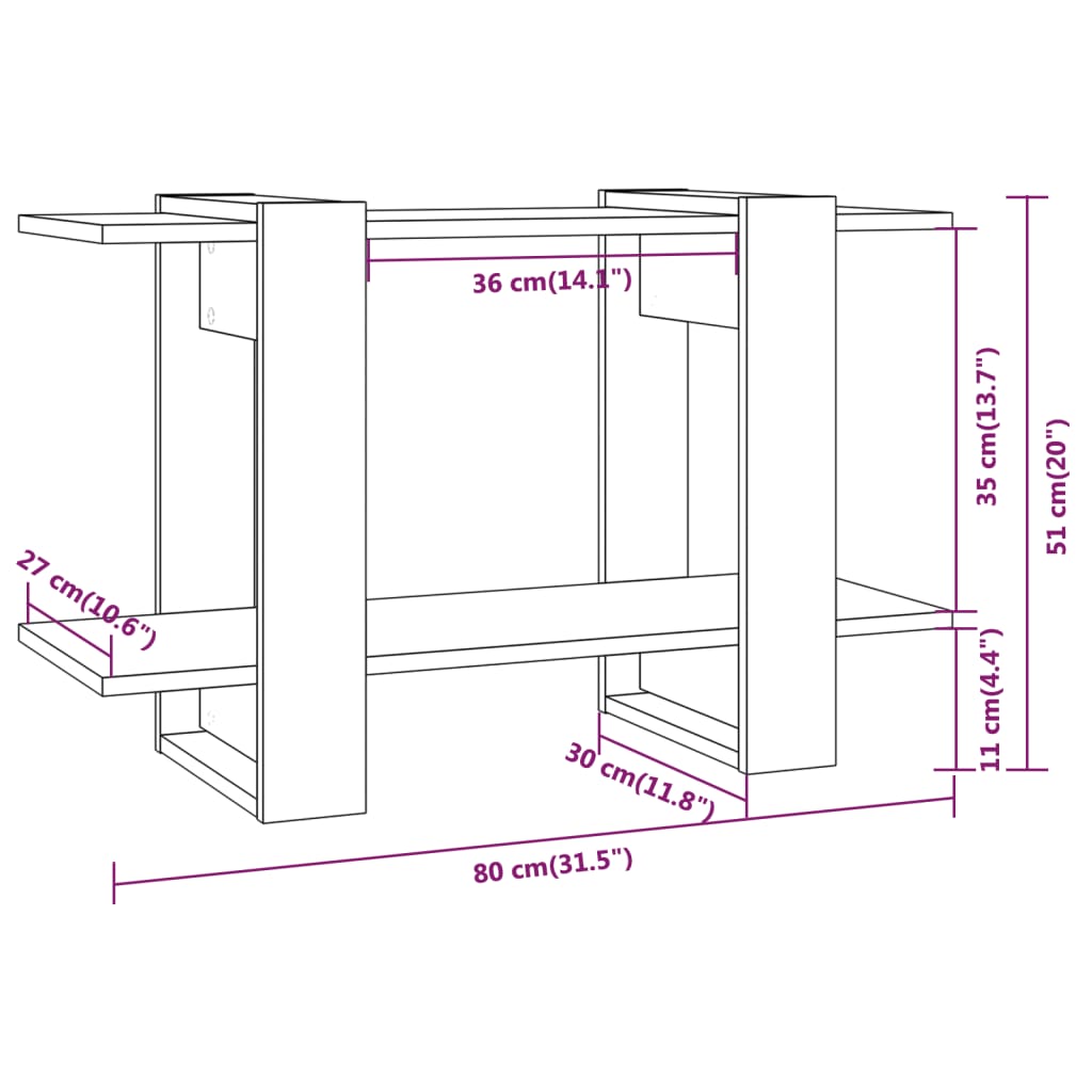 Boekenkast/kamerscherm 80x30x51 cm zwart