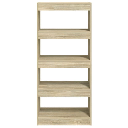 Boekenkast/kamerscherm 60x30x135 cm bewerkt hout sonoma eiken