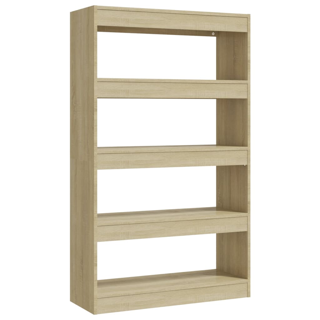 Boekenkast/kamerscherm 80x30x135 cm spaanplaat sonoma eiken