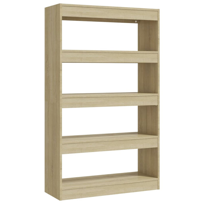 Boekenkast/kamerscherm 80x30x135 cm spaanplaat sonoma eiken