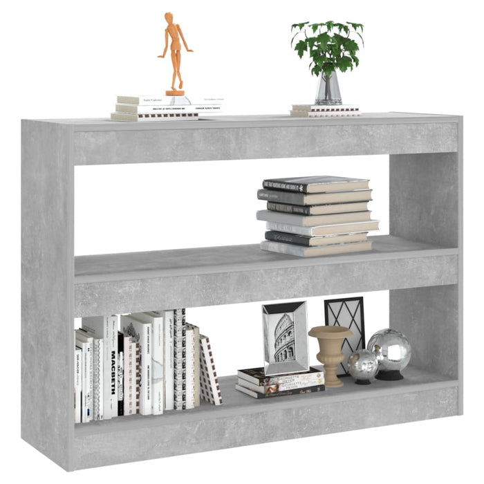 Boekenkast/kamerscherm 100x30x72 cm betongrijs