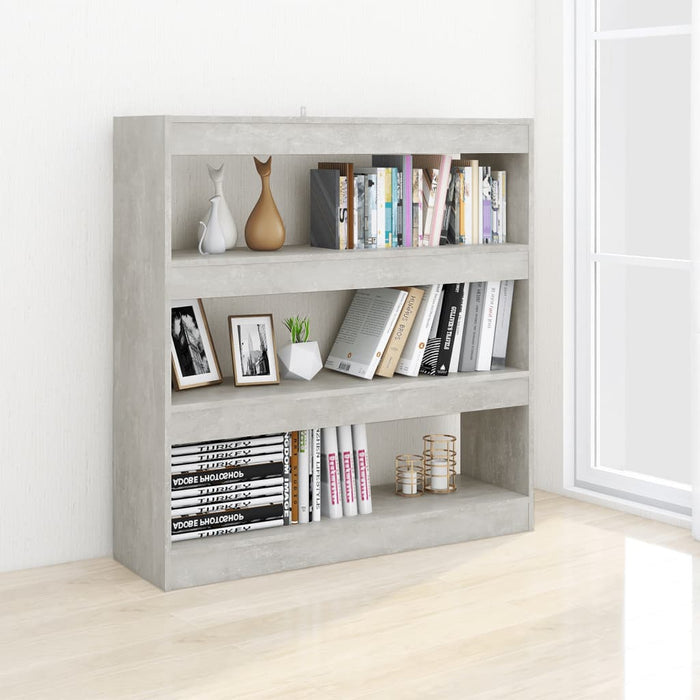 Boekenkast/kamerscherm 100x30x103 cm betongrijs