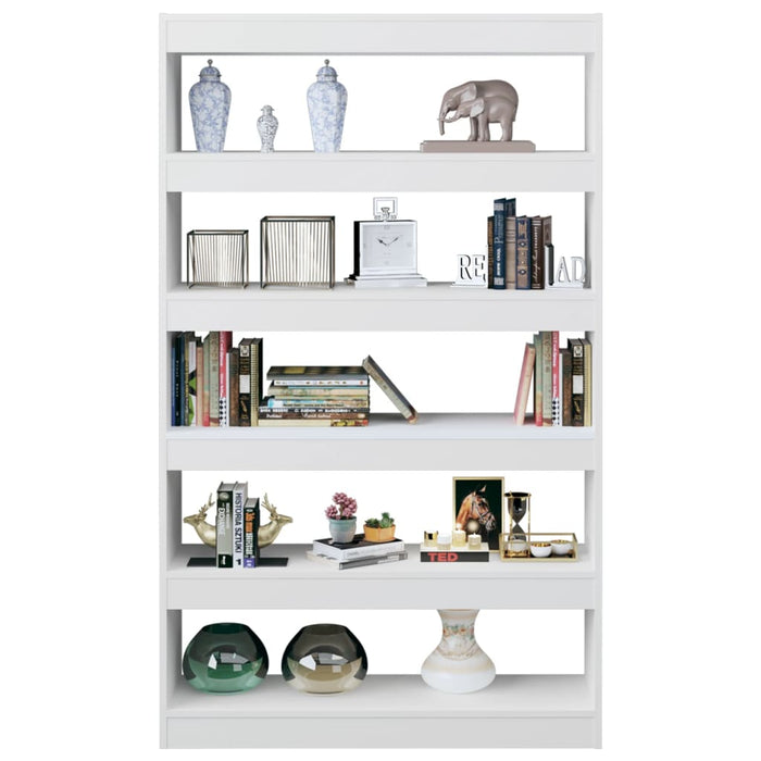 Boekenkast/kamerscherm 100x30x166 cm wit