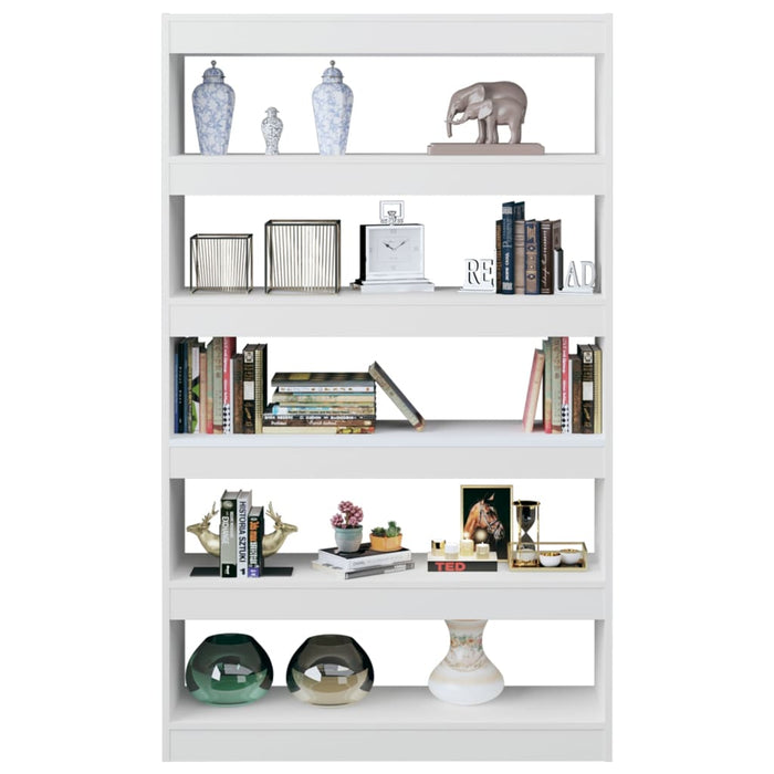 Boekenkast/kamerscherm 100x30x166 cm hoogglans wit