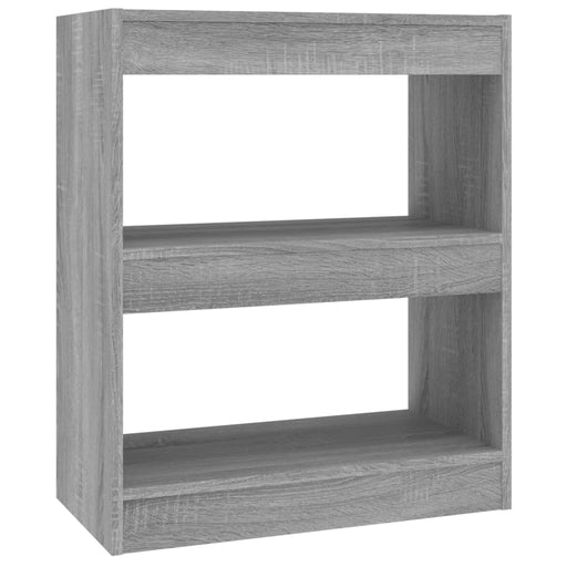 Boekenkast/kamerscherm 60x30x72 cm grijs sonoma eikenkleurig