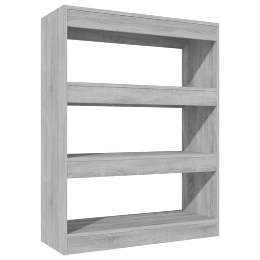 Boekenkast/kamerscherm 80x30x103 cm bewerkt hout grijs sonoma