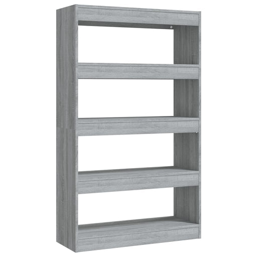 Boekenkast/kamerscherm 80x30x135 cm spaanplaat grijs sonoma