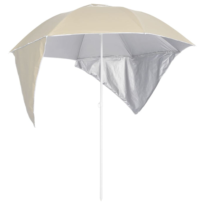 Strandparasol met zijwanden 215 cm zandkleurig