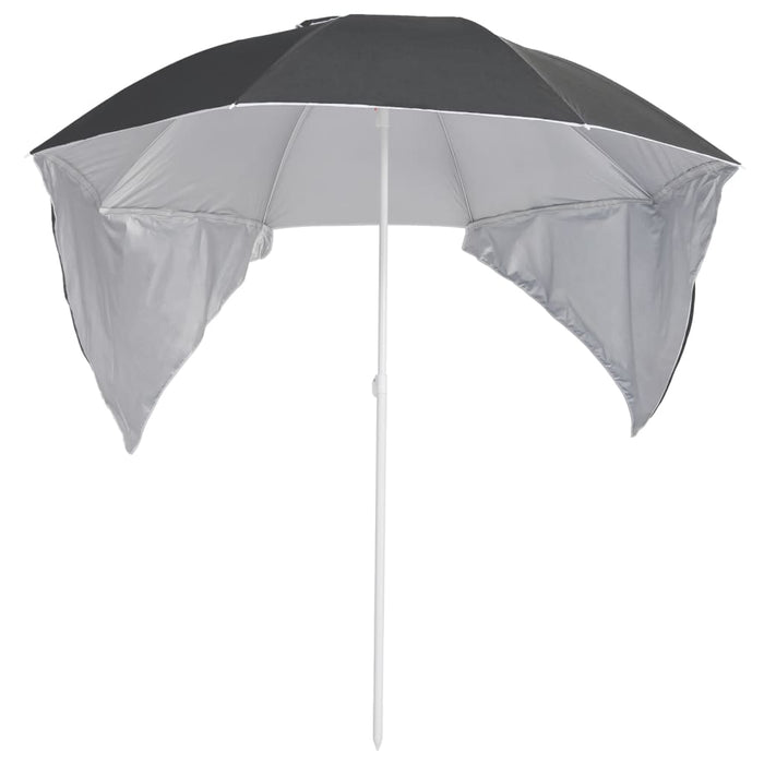 Strandparasol met zijwanden 215 cm antracietkleurig