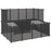 Dierenhok klein 143x107x93 polypropeen en staal zwart