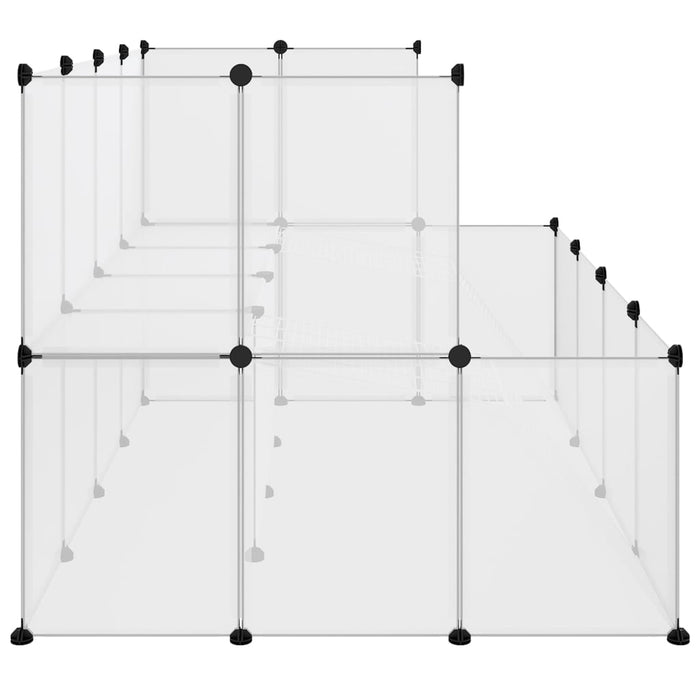 Dierenhok klein 143x107x93 cm polypropeen en staal transparant