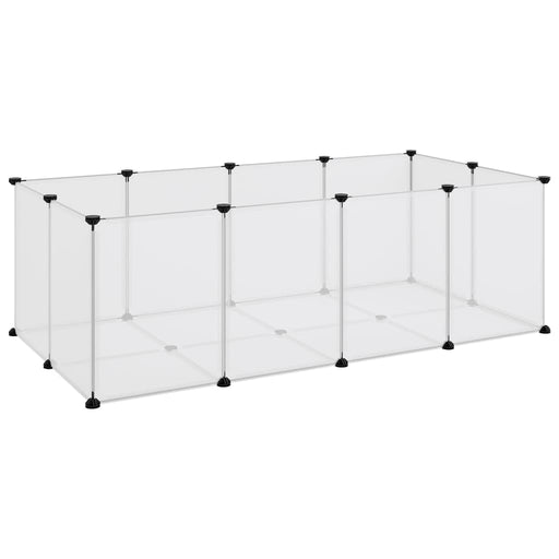 Dierenhok klein 144x74x46,5 cm polypropeen en staal transparant