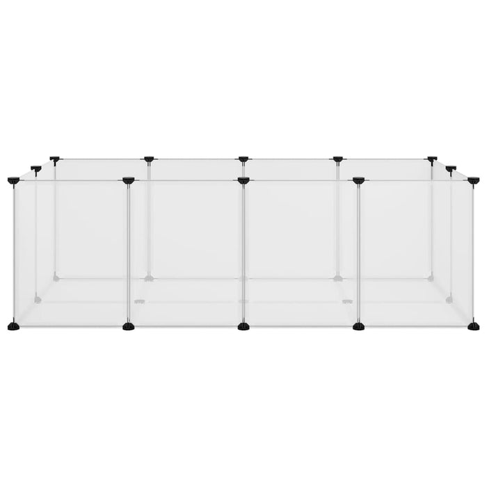 Dierenhok klein 144x74x46,5 cm polypropeen en staal transparant