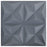 12 st Wandpanelen 3D 3 m² 50x50 cm origamigrijs