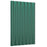 Dakpanelen 36 st 60x36 cm gepoedercoat staal groen