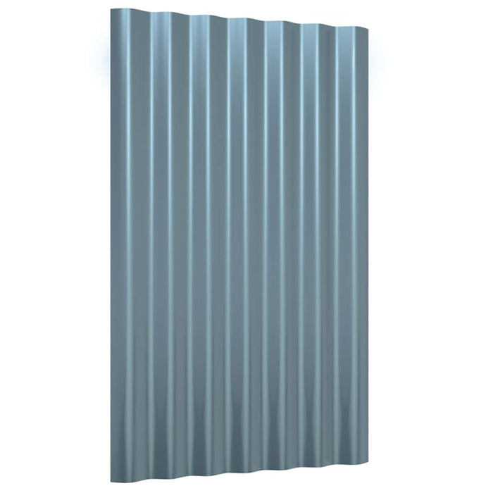 Dakpanelen 36 st 60x36 cm gepoedercoat staal grijs