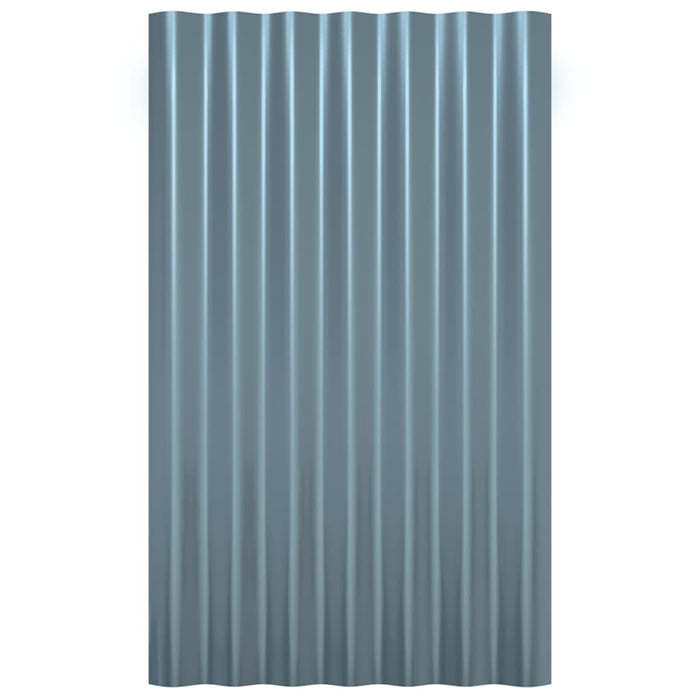 Dakpanelen 36 st 60x36 cm gepoedercoat staal grijs