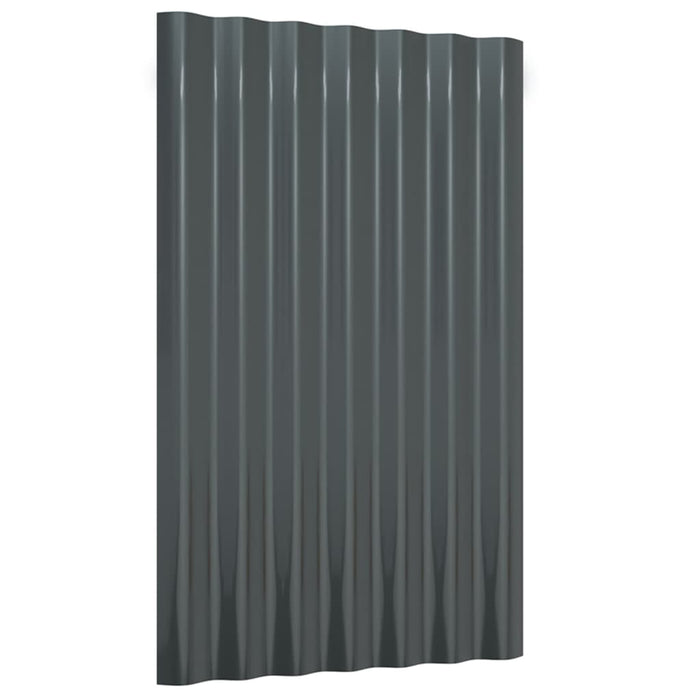 Dakpanelen 36 st 60x36 cm gepoedercoat staal antracietkleurig