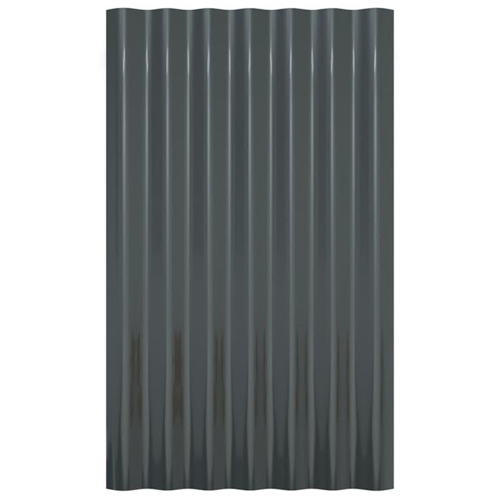 Dakpanelen 36 st 60x36 cm gepoedercoat staal antracietkleurig