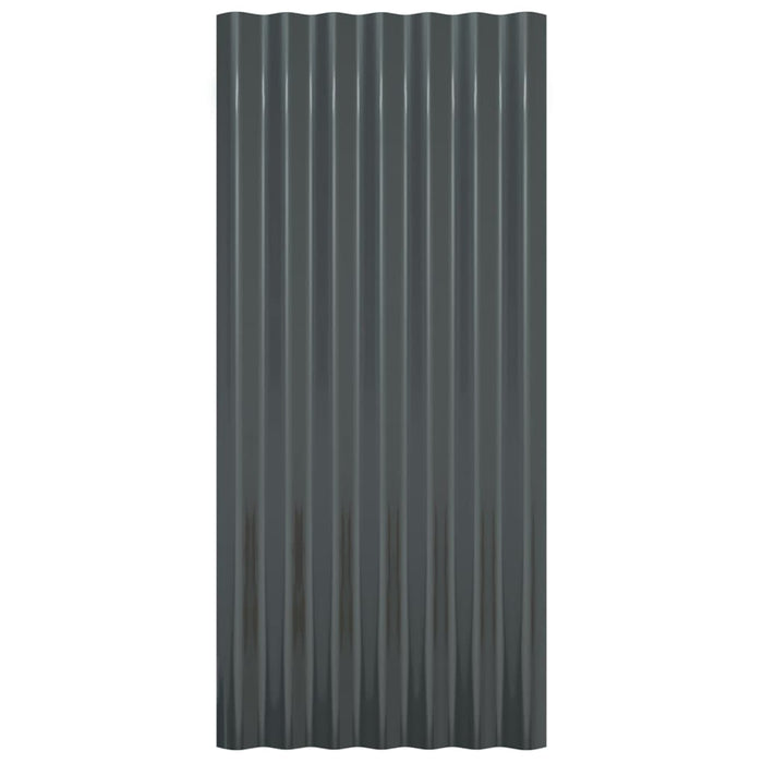 Dakpanelen 36 st 80x36 cm gepoedercoat staal antracietkleurig