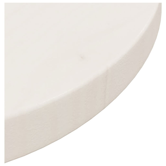 Tafelblad Ø30x2,5 cm massief grenenhout wit