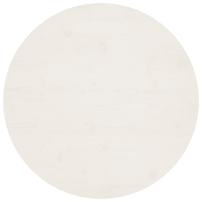 Tafelblad Ø80x2,5 cm massief grenenhout wit