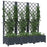 Plantenbak met latwerk 120x40x121,5 cm polypropeen donkergrijs