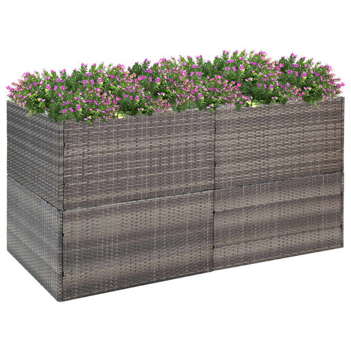 Plantenbak 157x80x80 cm poly rattan grijs