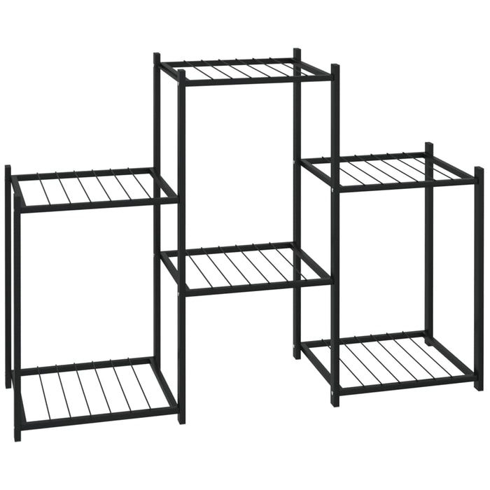 Bloemenstandaard 83x25x60 cm ijzer zwart